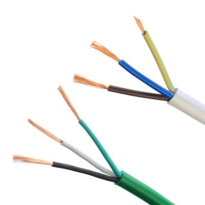 300/500V H05VV F 3G0.75mm2 3 ядра натянутые голые медные заземленные провода ПВХ изоляционный электрический кабель для строительных проектов