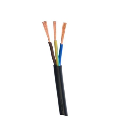 300/500V H05VV F 3G0.75mm2 3 ядра натянутые голые медные заземленные провода ПВХ изоляционный электрический кабель для строительных проектов
