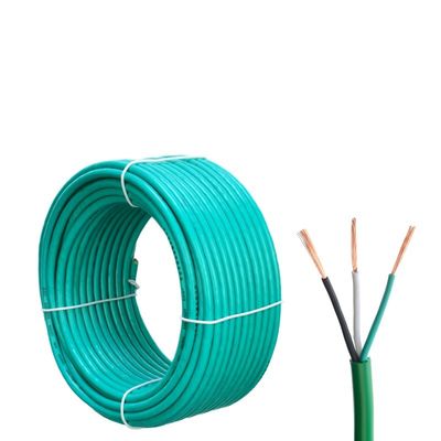 300/500V H05VV F 3G0.75mm2 3 ядра натянутые голые медные заземленные провода ПВХ изоляционный электрический кабель для строительных проектов