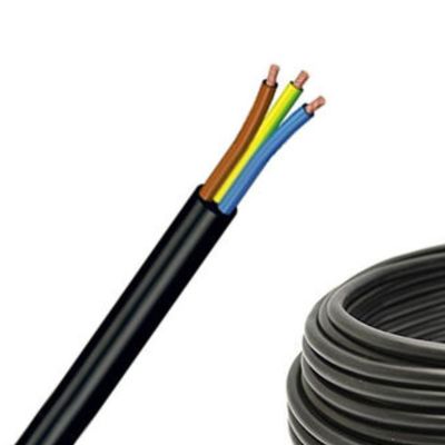300/500V H05VV F 3G0.75mm2 3 ядра натянутые голые медные заземленные провода ПВХ изоляционный электрический кабель для строительных проектов